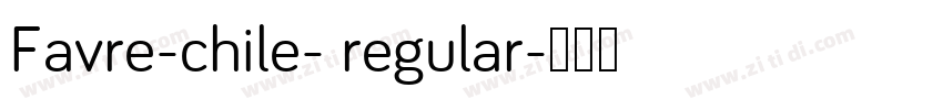 Favre-chile- regular字体转换